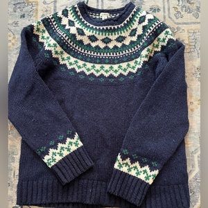 LL Bean Nordic wool sweater